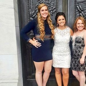 Macy's | Dresses | Navy Sparkle Mini 